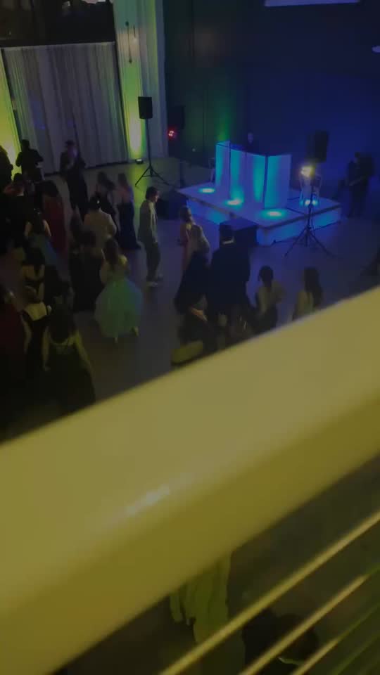 High school prom with LED staging