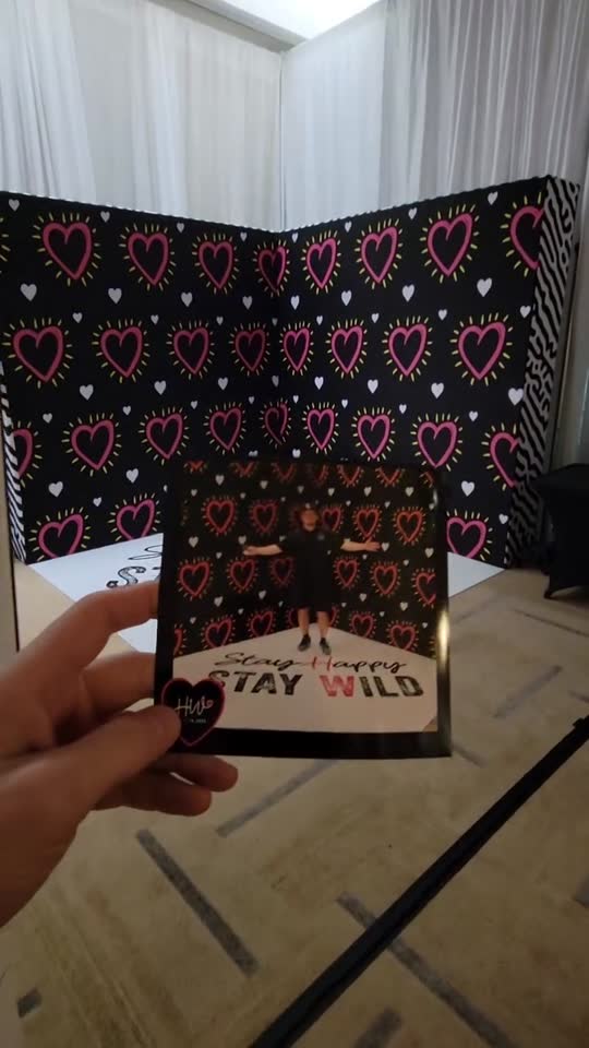 Custom photo booth set at a Bat Mitzvah