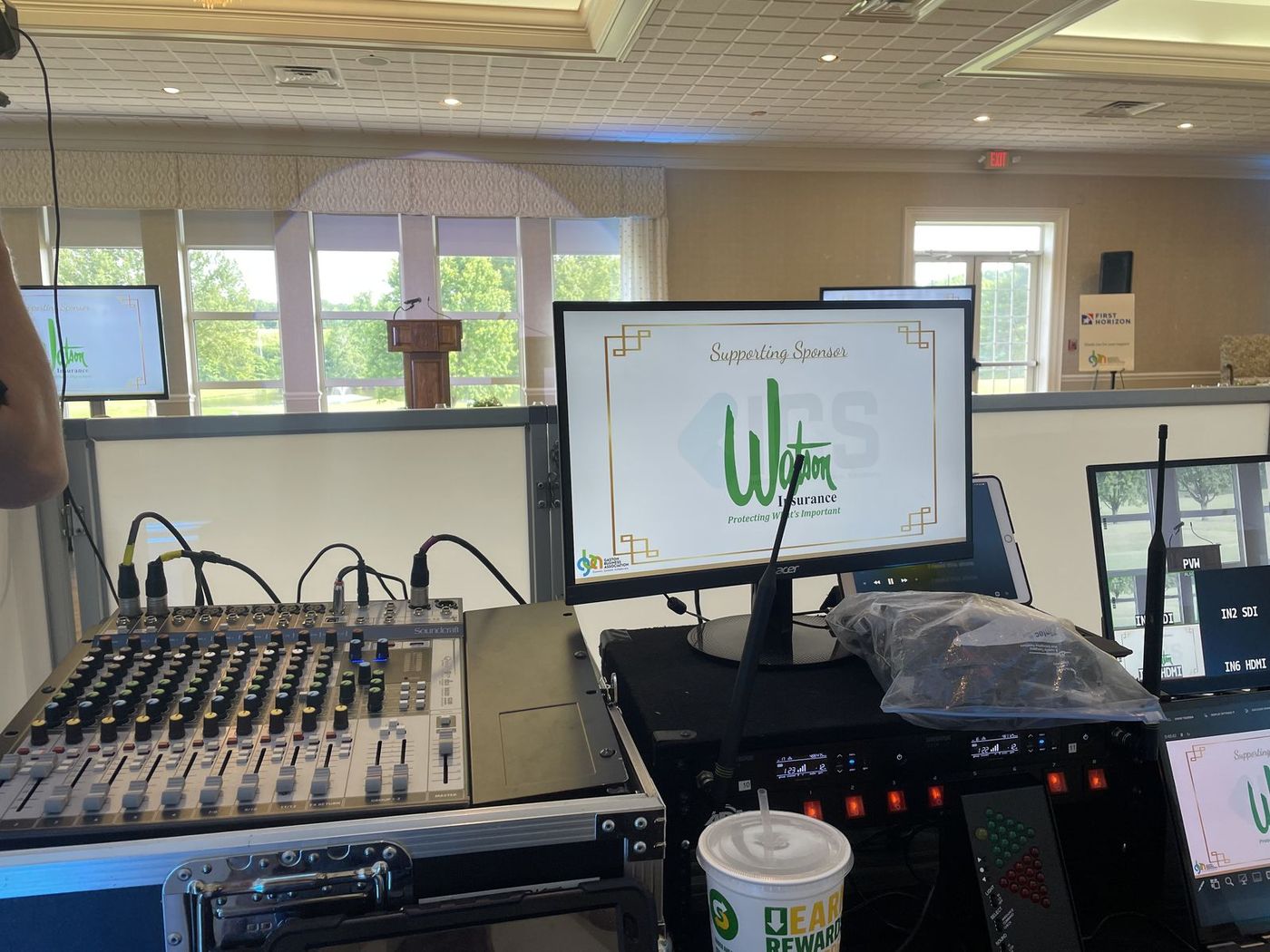 Salute to Business with the Gaston Business Association: ATG staging and screens at Gaston Country Club