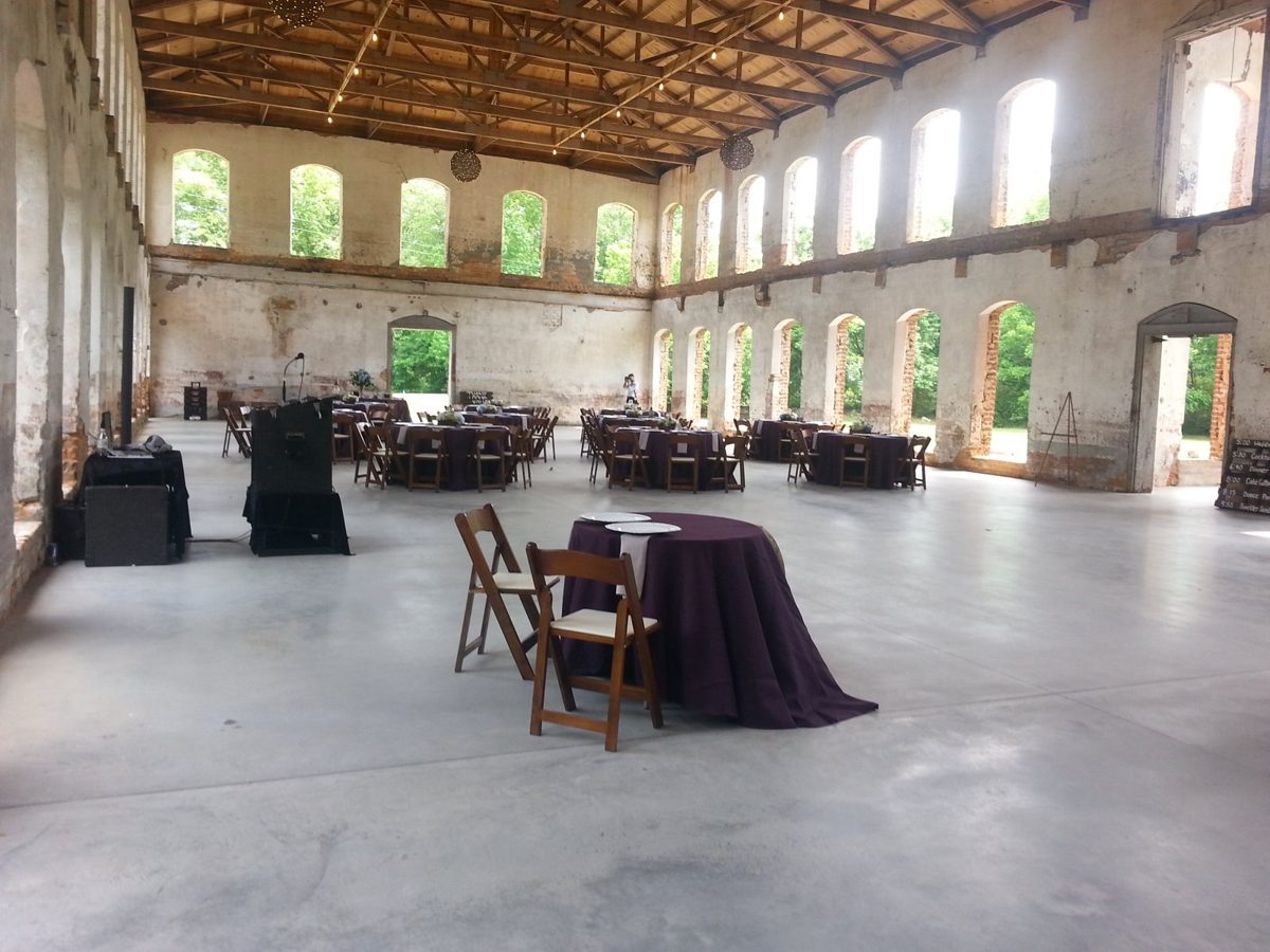 The main hall during an ATG setup