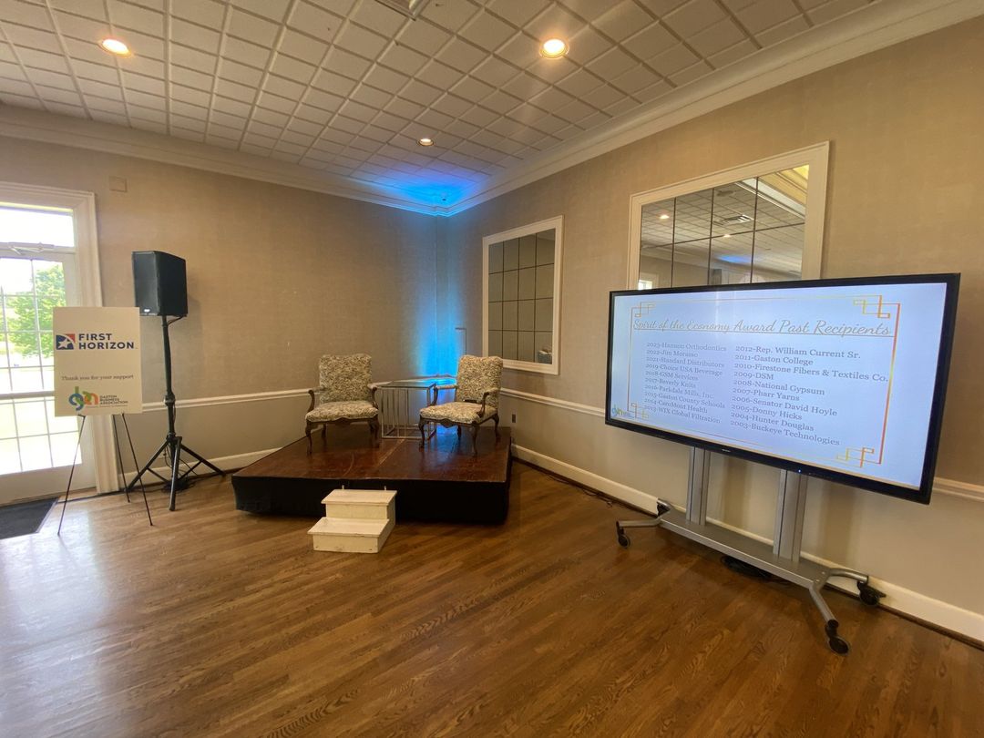 Salute to Business with the Gaston Business Association: ATG staging and screens at Gaston Country Club