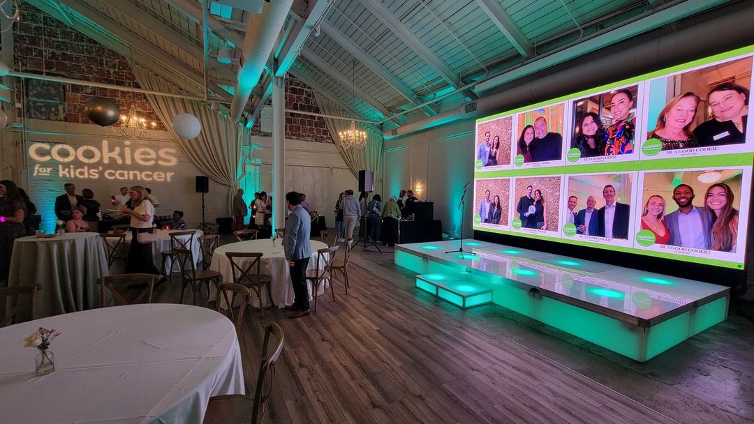 Cookies for Kids’ Cancer event at The Casey: ATG LED walls, stage and lighting