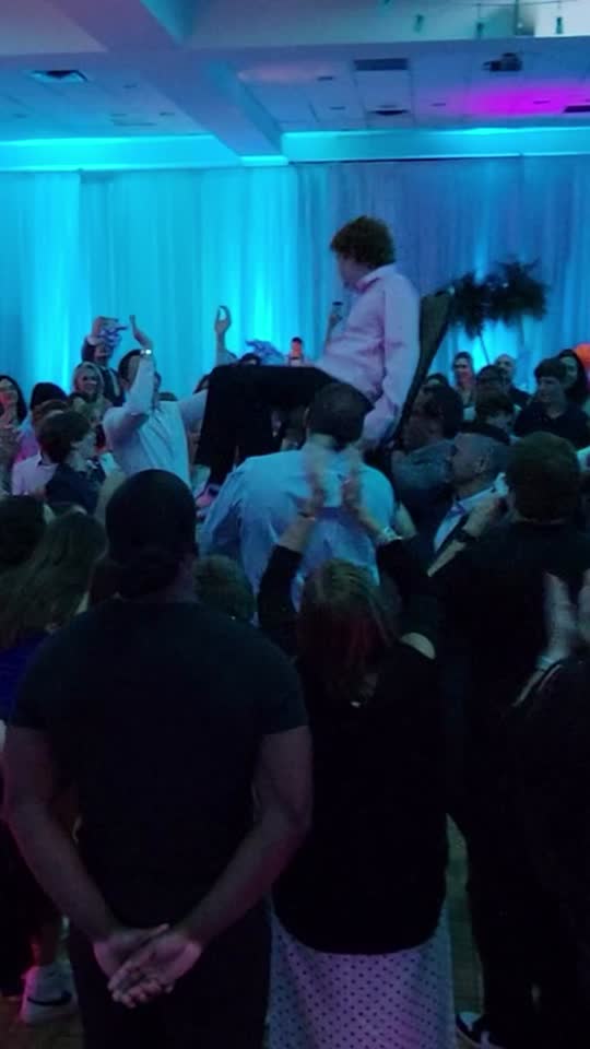 Bar Mitzvah with uplights, spotlights and lasers
