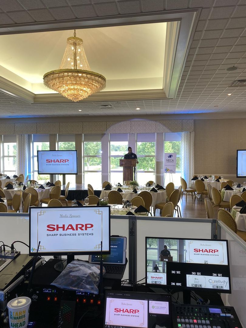 Salute to Business with the Gaston Business Association: ATG staging and screens at Gaston Country Club