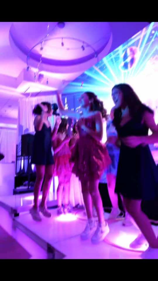 Bubble wrap dance floor at a NYC-themed Bat Mitzvah