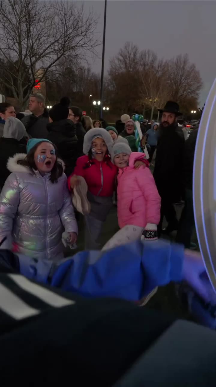 Chanukah menorah lighting, Ballantyne Jewish Center