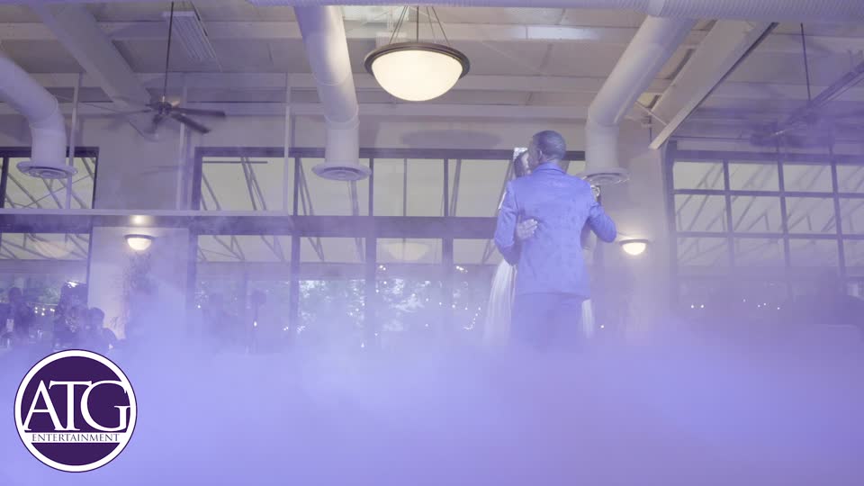 First dance on a cloud of low fog