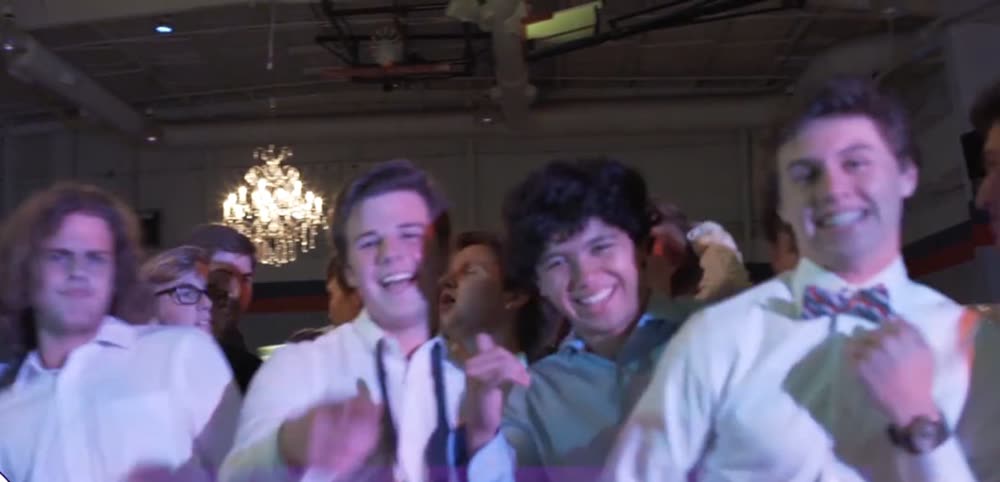 Students at a homecoming dance